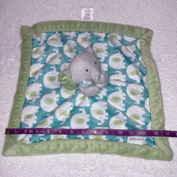 Carters Lovey Gray Bunny Rabbit 2020 Plush Toy Easter Unisex Security Blanket - Picture 4 of 6